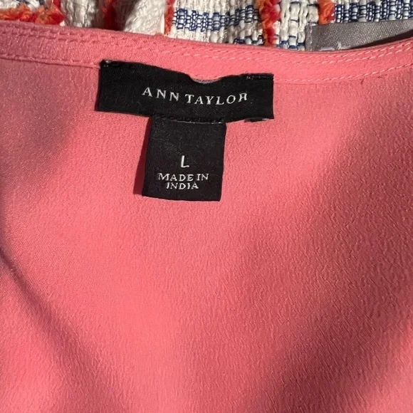Ann Taylor Coral Ruffle Tank Top - Picture 2 of 2